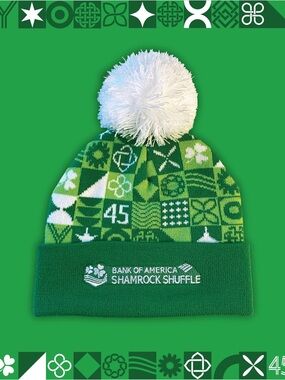 2026 Shamrock Shuffle Beanie | Bank of America Chicago Green Hat NWT